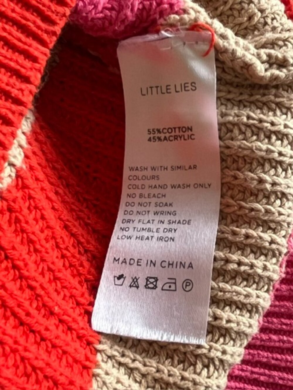 Anthropologie Little Lies Striped Knit Sweater | Size S/M - Picture 5 of 5